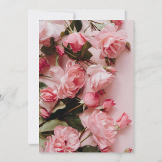 Baby i Bloom blommigt rosa Flickdusch för  Inbjudningar