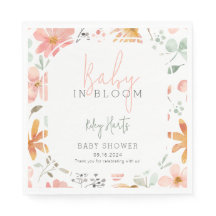 Baby i Bloom Blommigt Vår Baby Shower