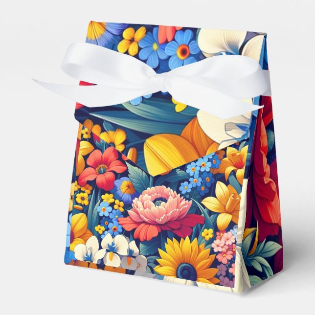 Baby i Bloom Blommigt Vine Löv Baby Shower Presentaskar (Framsidan Sidan)