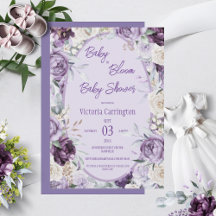 Baby i Bloom Blommigt Watercolor Baby Shower