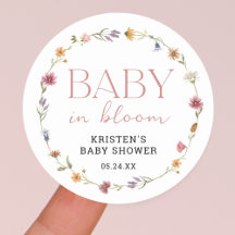 Baby i Bloom Blommigt WildblomGirl Baby Shower