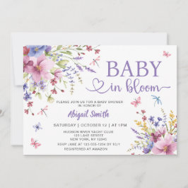 BABY I BLOOM BLOMMIGT WILDFLOWERS BABY SHOWER INBJUDNINGAR