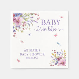 BABY I BLOOM BLOMMIGT WILDFLOWERS BABY SHOWER PAPPERSSERVETT