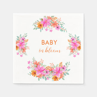 Baby i Bloom-blommigtens ljusa sommardusch Pappersservett