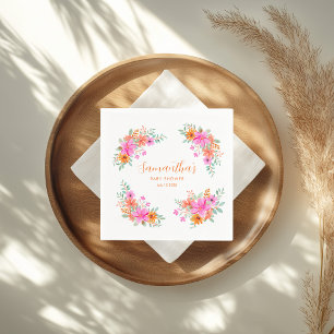 Baby i Bloom-blommigtens ljusa sommardusch Pappersservett