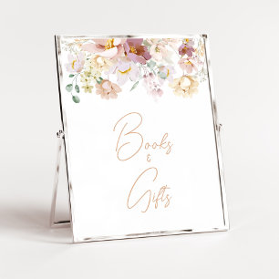 Baby i Bloom Blommigts Baby Shower Bokar och prese Poster