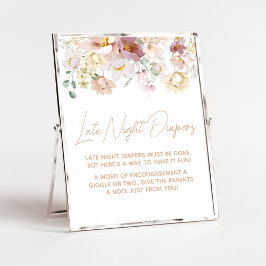 Baby i Bloom Blommigts Late Night Diaper Poster