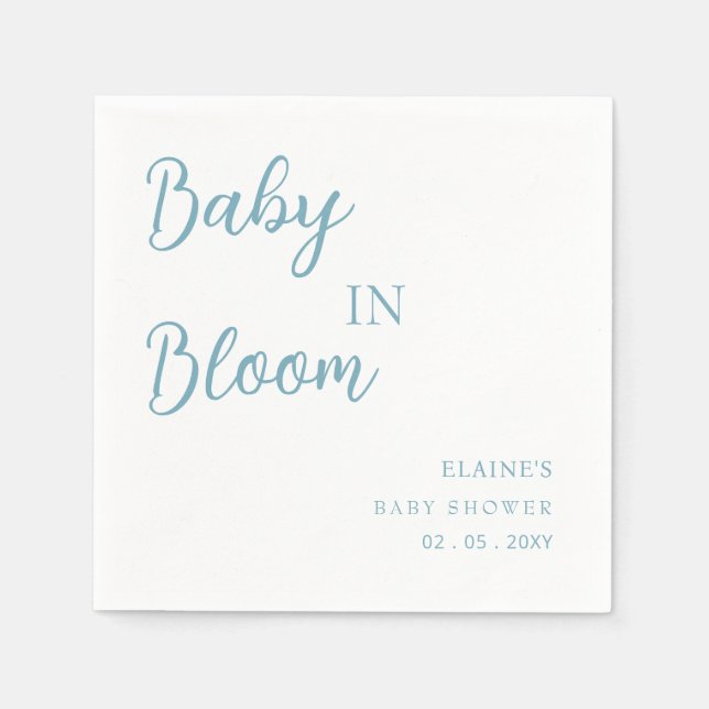 Baby i Bloom Blue Boy Shower Pappersservett (Framsidan)
