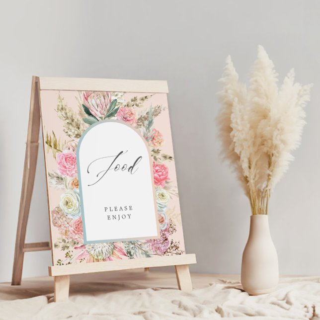 Baby i Bloom Bohemian Baby Shower Food Sign Poster (Skapare uppladdad)