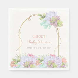Baby i Bloom Boho Arch Cactus Baby Shower Pappersservett