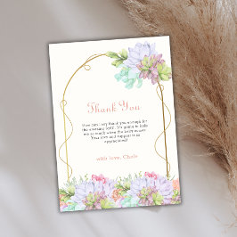 Baby i Bloom Boho Arch Cactus Baby Shower Tack Kort