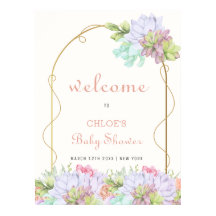 Baby i Bloom Boho Arch Cactus Baby Shower Välkomme