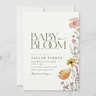 Baby i Bloom Boho Baby Shower-inbjudan Inbjudningar
