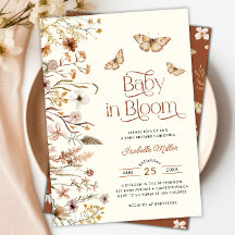 Baby i Bloom Boho Blommigt Baby Shower