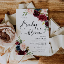 Baby i Bloom Boho Burgundy Baby Shower