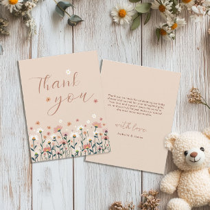Baby i Bloom Boho Chic Blommigt Garden Party Showe Tack Kort