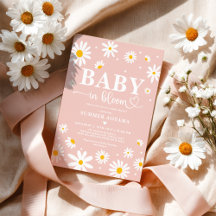 Baby i Bloom  Boho Daisy Blommigt Girl Shower