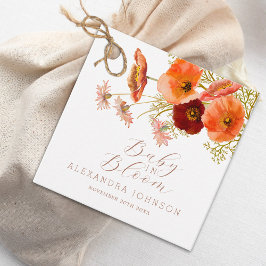 Baby i Bloom Boho Fall Blommigt Anpassningsbar Bab Gåvor Etiketter