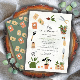 Baby i Bloom Boho Garden Baby Shower Inbjudningar
