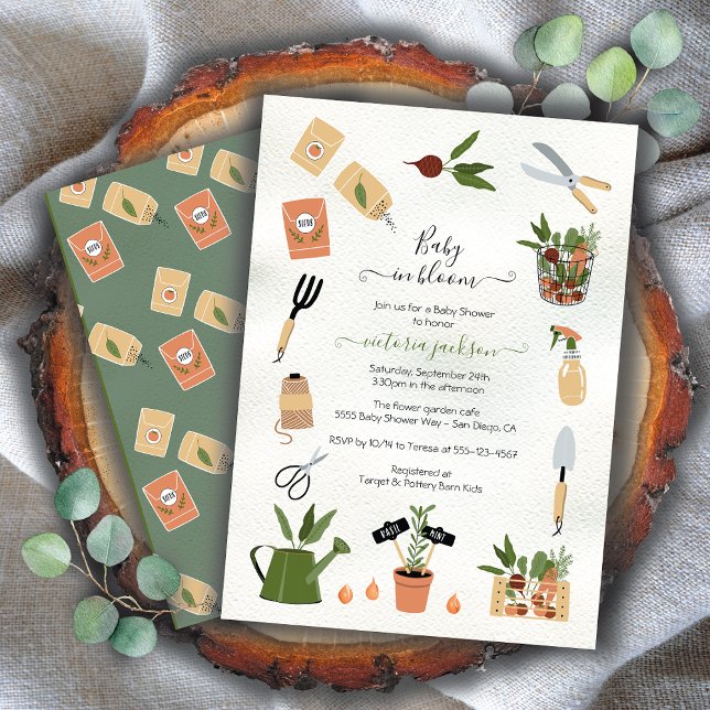 Baby i Bloom Boho Garden Baby Shower Inbjudningar (Skapare uppladdad)
