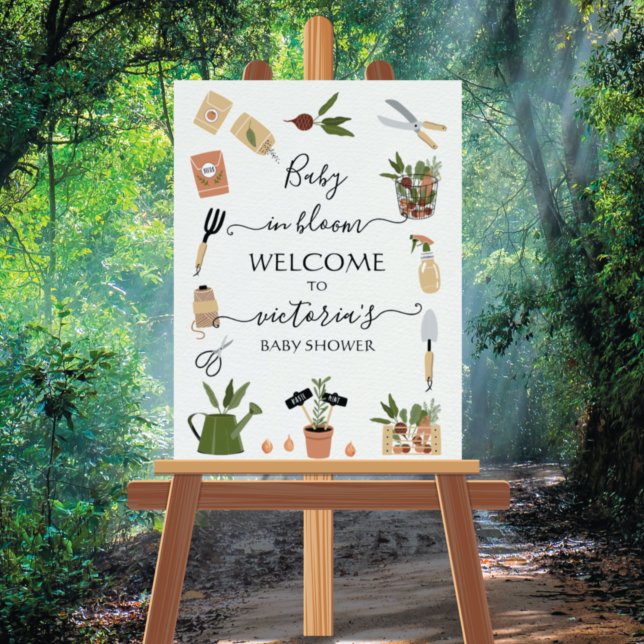 Baby i Bloom Boho Garden Baby Shower Poster (Skapare uppladdad)