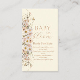 Baby i Bloom Boho Neutralt Baby Shower, Bokar Tilläggskort