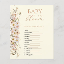 Baby i Bloom Boho Neutralt Baby Shower Game