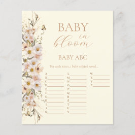 Baby i Bloom Boho Neutralt Baby Shower Game