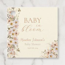 Baby i Bloom Boho Neutralt Baby Shower Gåvor Etiketter