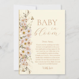 Baby i Bloom Boho Neutralt Baby Shower Tack Kort