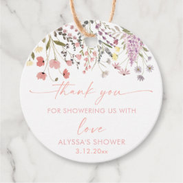 Baby i Bloom Boho Wildblomme Baby Shower Gåvor Etiketter