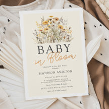 Baby i Bloom Boho Wildblomme Baby Shower