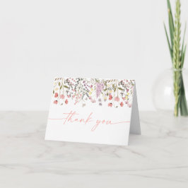 Baby i Bloom Boho Wildblomme Baby Shower Tack Kort