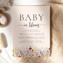 Baby i Bloom Boho Wildblommor Baby Shower