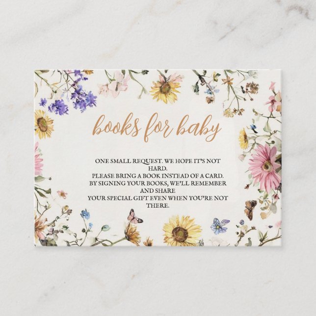 Baby i Bloom Bokar för Baby Placeringskort (Framsida)