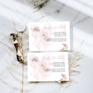 Baby i Bloom Bow Vår Garden Girl Baby Shower Tilläggskort