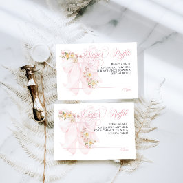 Baby i Bloom Bow Vår Garden Girl Baby Shower Tilläggskort