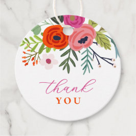 Baby i Bloom Bright Blommigt Baby Shower Gåvor Etiketter