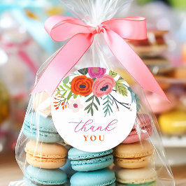 Baby i Bloom Bright Blommigt Baby Shower Runt Klistermärke
