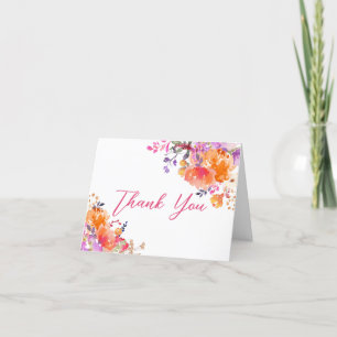 Baby i Bloom Bright Blommigt Baby Shower Tack Kort