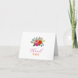 Baby i Bloom Bright Blommigt Baby Shower Tack Kort
