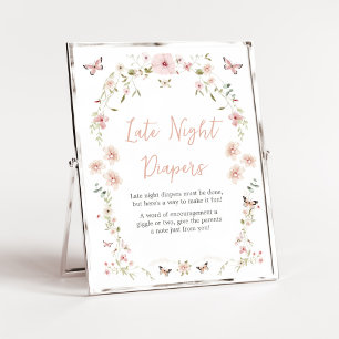 Baby i Bloom Butterfly Late Night Diaper Poster