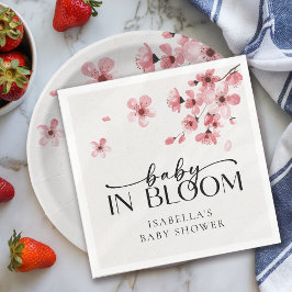 Baby i Bloom Cherry Blommar Baby Shower Pappersservett