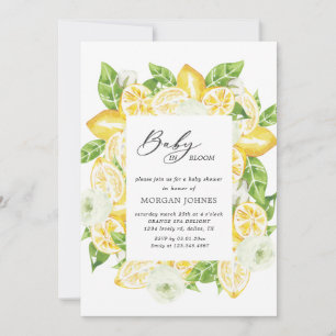 baby i bloom citronbuquet babyduschinbjudan inbjudningar