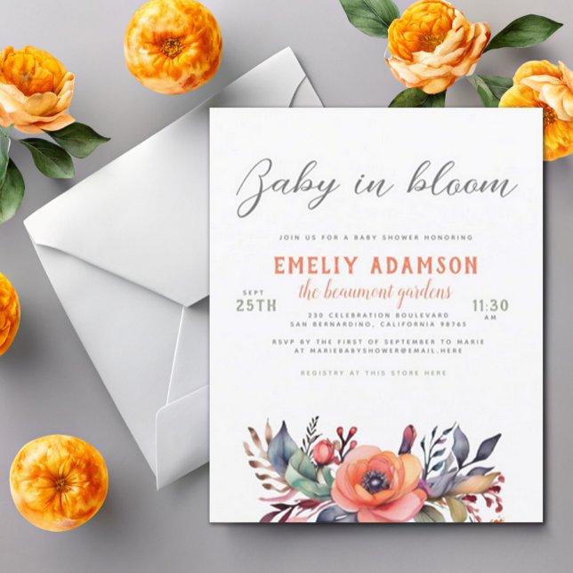 Baby i Bloom Cute Peach Garden Rustic (Skapare uppladdad)