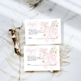 Baby i Bloom Daisy Rosa Bow Girl Baby Shower Tilläggskort