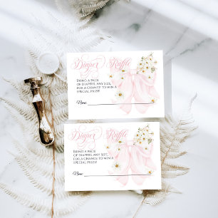 Baby i Bloom Daisy Rosa Bow Girl Baby Shower Tilläggskort