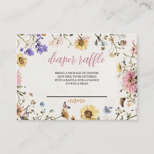 Baby i Bloom Diaper Raffle Biljett (Framsida)