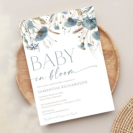 Baby i Bloom Dusty Blue beige boydusch för barn i Inbjudningar