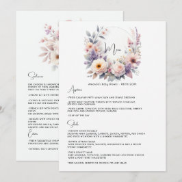 Baby i Bloom Elegant Blommig Barnkalas Meny